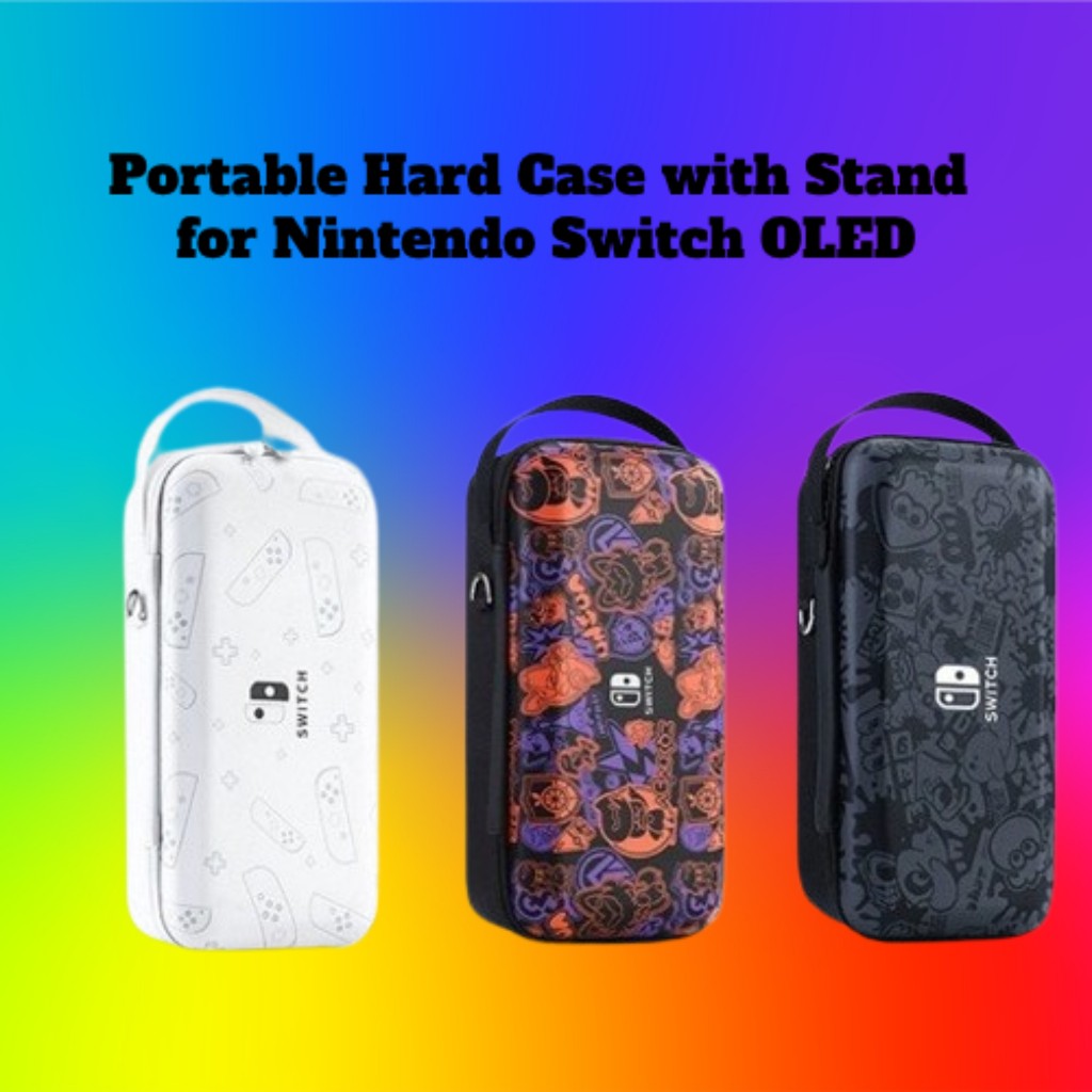 Portable Hard Case Bag with Stand for Nintendo Switch OLED 10 Game Card ...