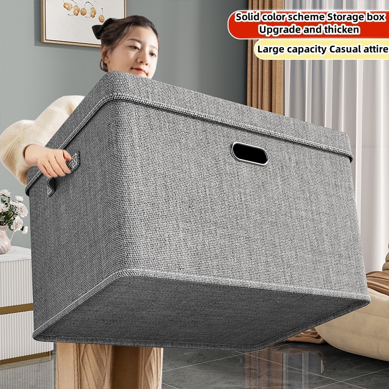 High quality storage box cotton and linen foldable multifunctional ...