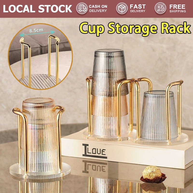 [SG stock]Acrylic Paper Cup Storage Rack Coffee Cup Milky Tea Cup ...