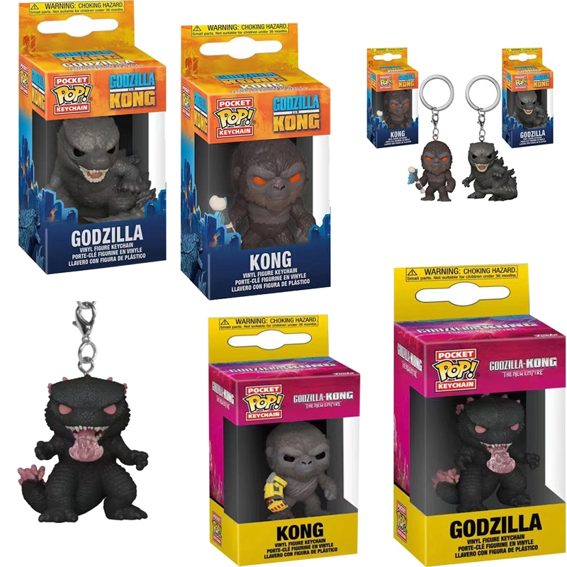 Funko Pop Godzilla Vs Kong Keychain Godzilla King Kong Keychains ...