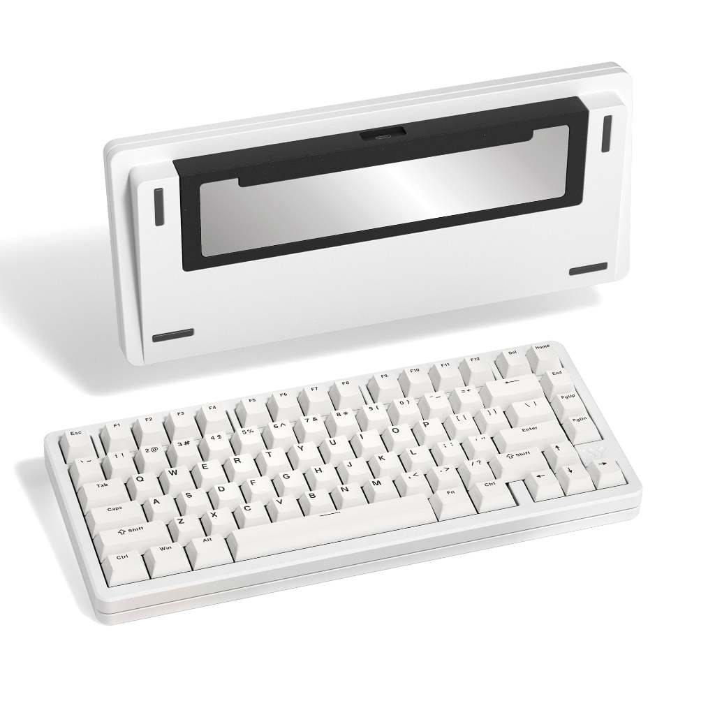 キーボード Womier sk75 SW x HMX Milky White WOMIER SK75 75% Mechanical Gaming Keyboard RGB Aluminum Wireless 3