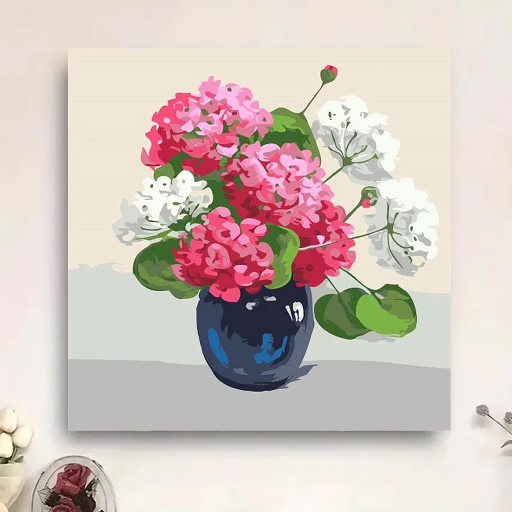 DROFE With Frame Paint by numbers Small 20x20cm Landscape Flowers