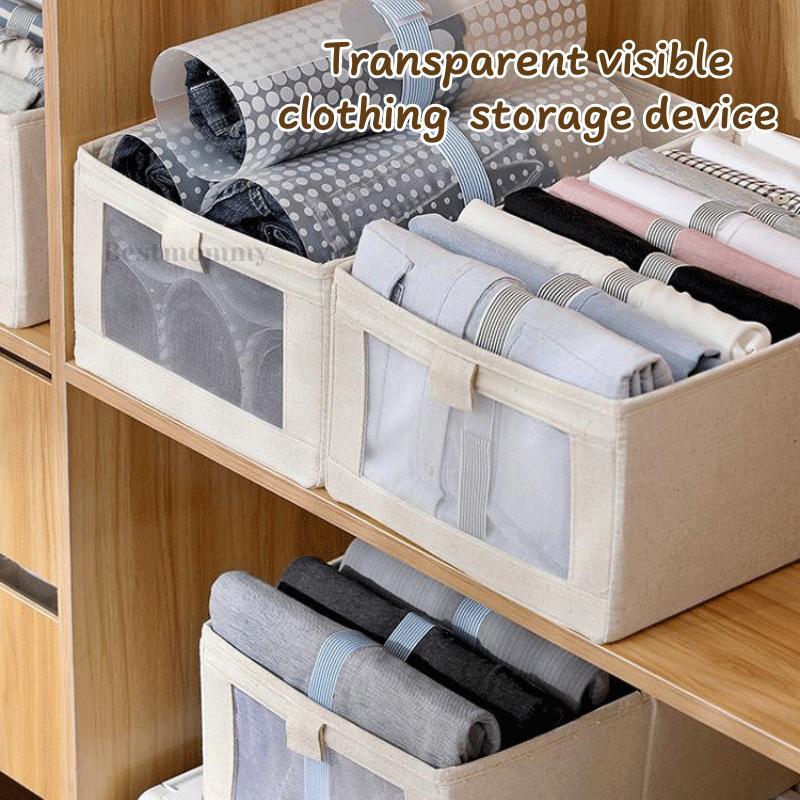 Wardrobe Organizers Linen Storage Box Containers for Organizing ...
