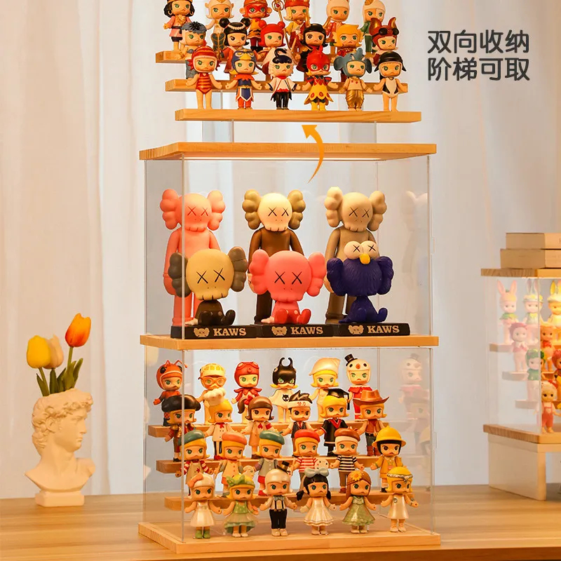YSSH Display Cabinet Acrylic Box Display Case Hand Handle With Light ...