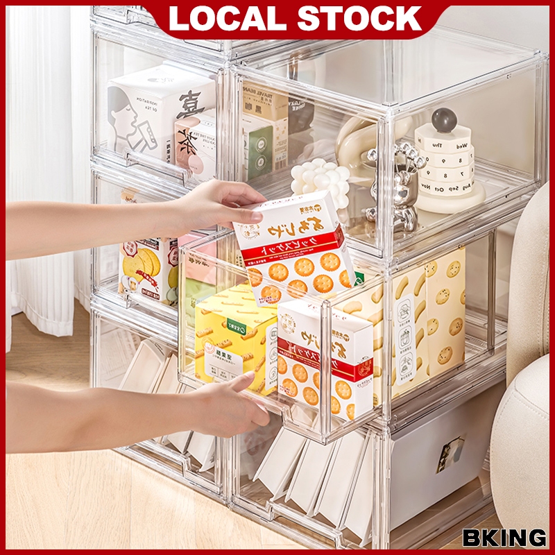 Stackable Drawer Transparent Storage Box Acrylic Drawer Organizer ...