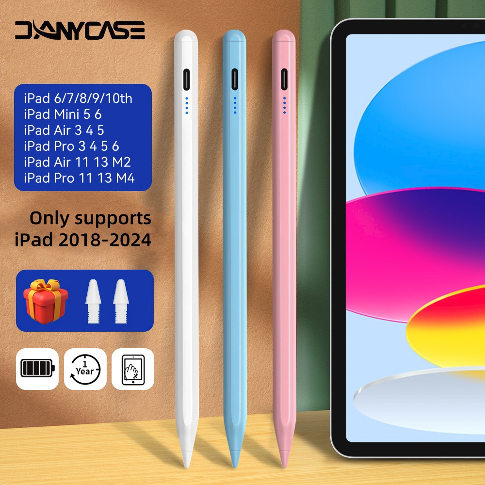 Active Capacitive Stylus Pen with Palm Rejection for iPad Pad Air 11 13