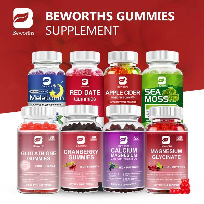 Beworths Gummies Vitamin Supplement Biotin Collagen Sleep Metabolism ...