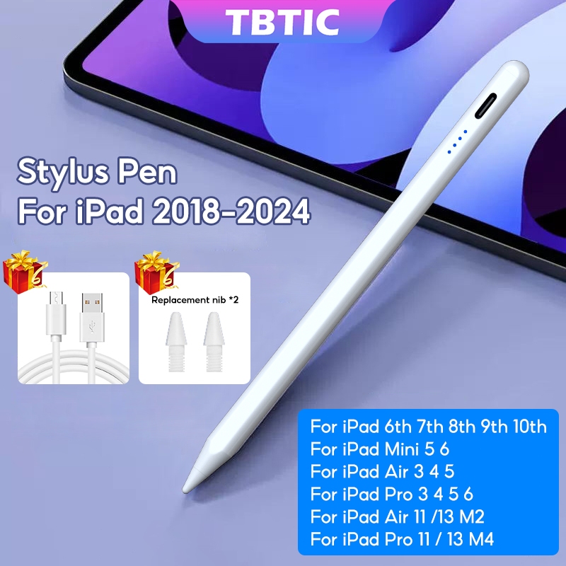 TBTIC Stylus Pen For iPad Air 6 2024 5th 10th Pro 12.9 11 4th 3th 9th ...