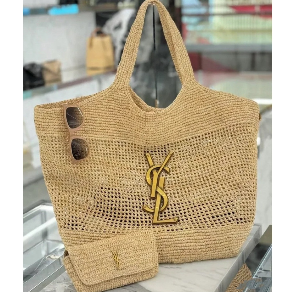 Saint laurent woven bag hot sale