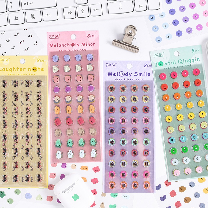 Penlab 8sheet Symphony Expressions Deco Stickers Pack Cute Cartoon ...
