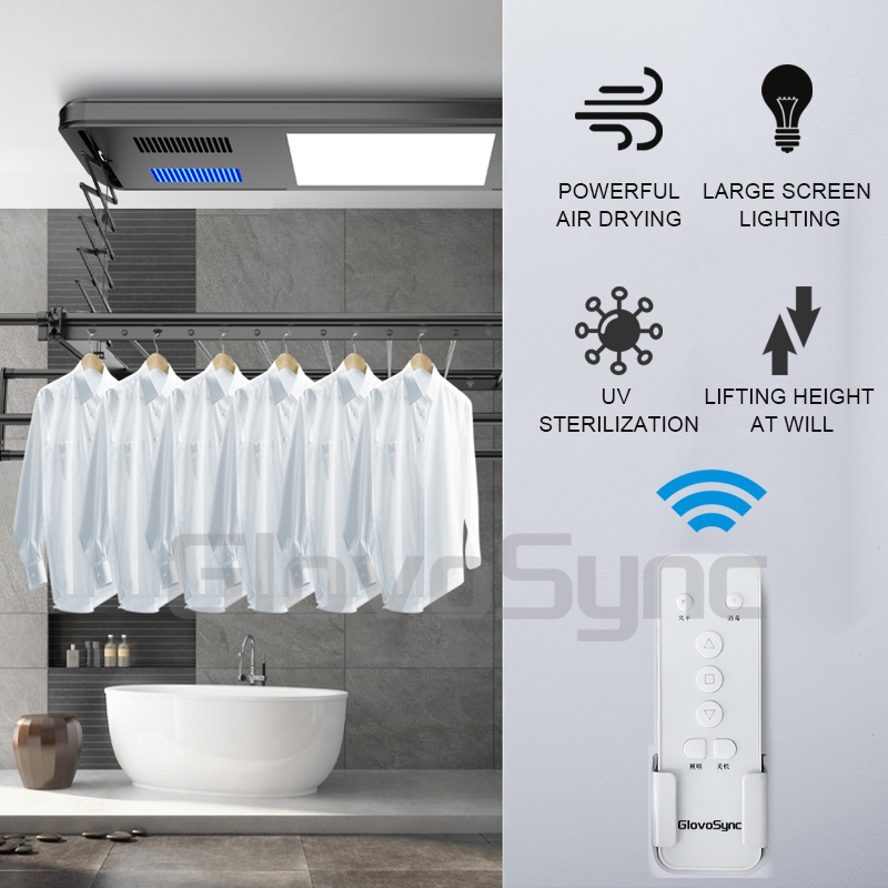 GLOVOSYNC Automated Laundry Rack / Smart Laundry System / Stretchable ...