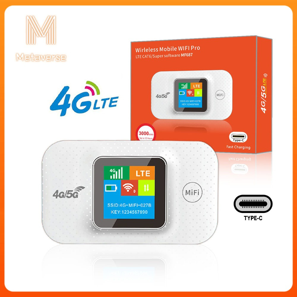 [Metaverse] 4G Portable Router MF687 LTE Wireless WIFI Car Router Large ...