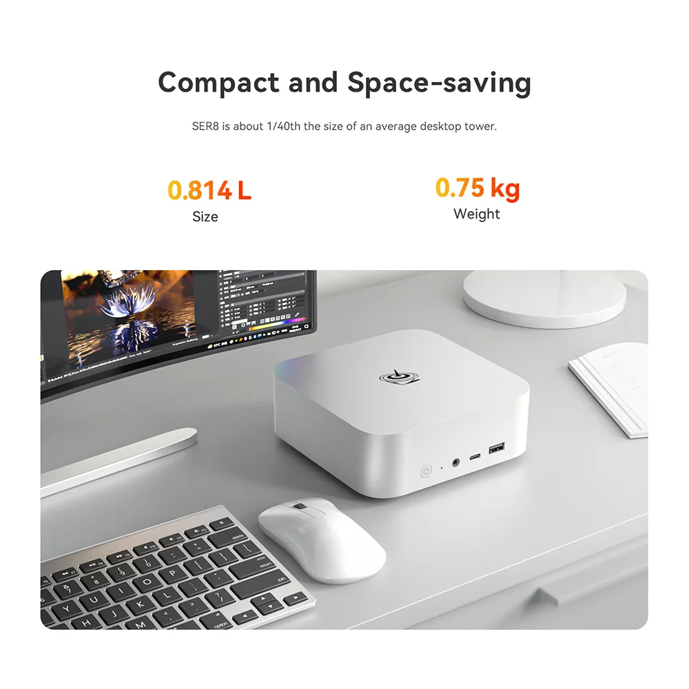 Beelink Mini PC SER8 AMD Ryzen 7 8845HS/8745HS DDR5 5600MHz M2