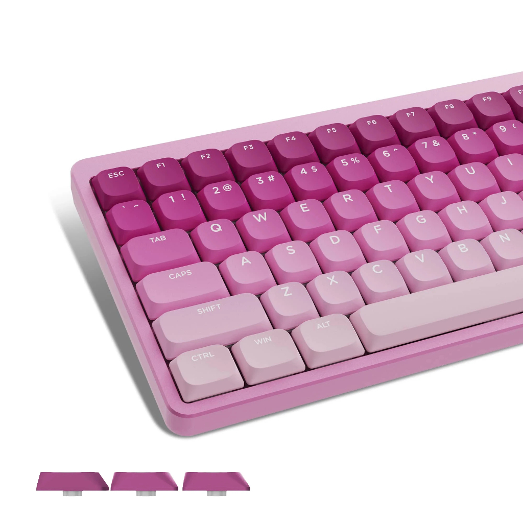 133 Key Low Profile PBT Keycaps Gradient Double Shot Key cap for 61/84 ...