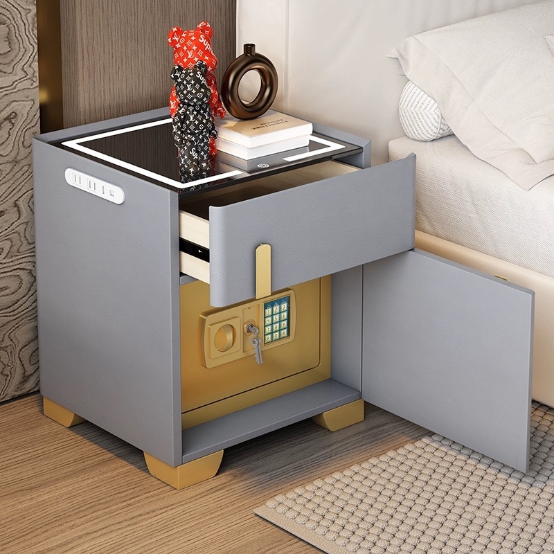 Smart bedside table Bedside table placed next to the bed Smart wireless ...