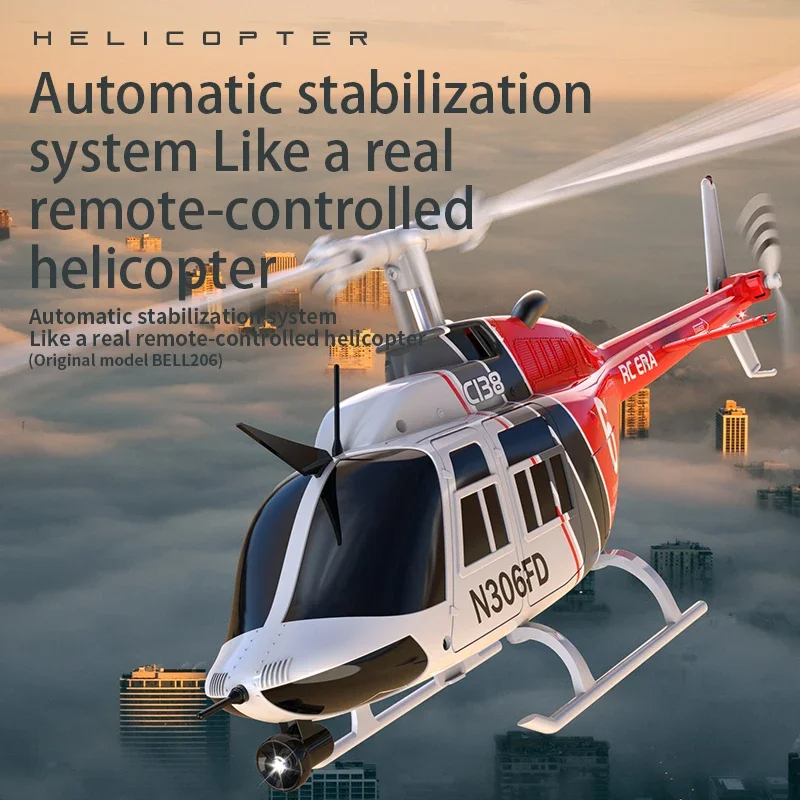 RC EAR New 1:33 Simulation RC Helicopter Bell 206 C138