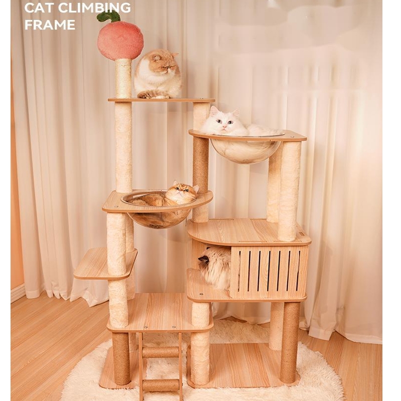 Large Tree Scratcher Villa House Cat Condo | Shopee Singapore