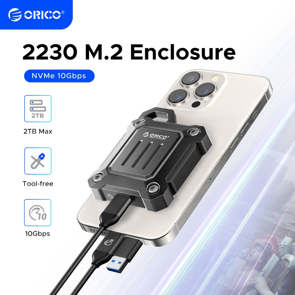 ORICO M.2 2230 NVMe SSD Enclosure 10Gbps Metal Shockproof for iPhone15 Pro  Max ProRes MacBook (XAM2) | Shopee Singapore