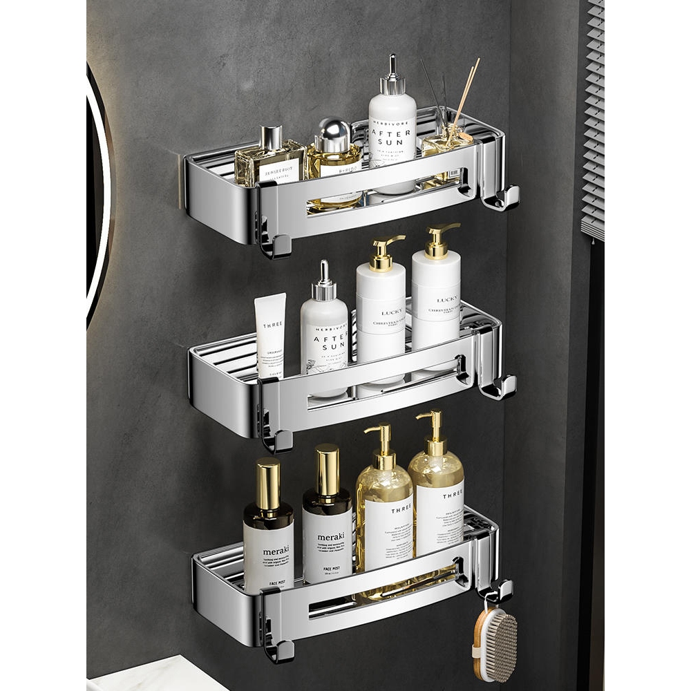 [SG Seller] Stainless steel Bathroom Rack Storage Kitchen Shelf Wall ...