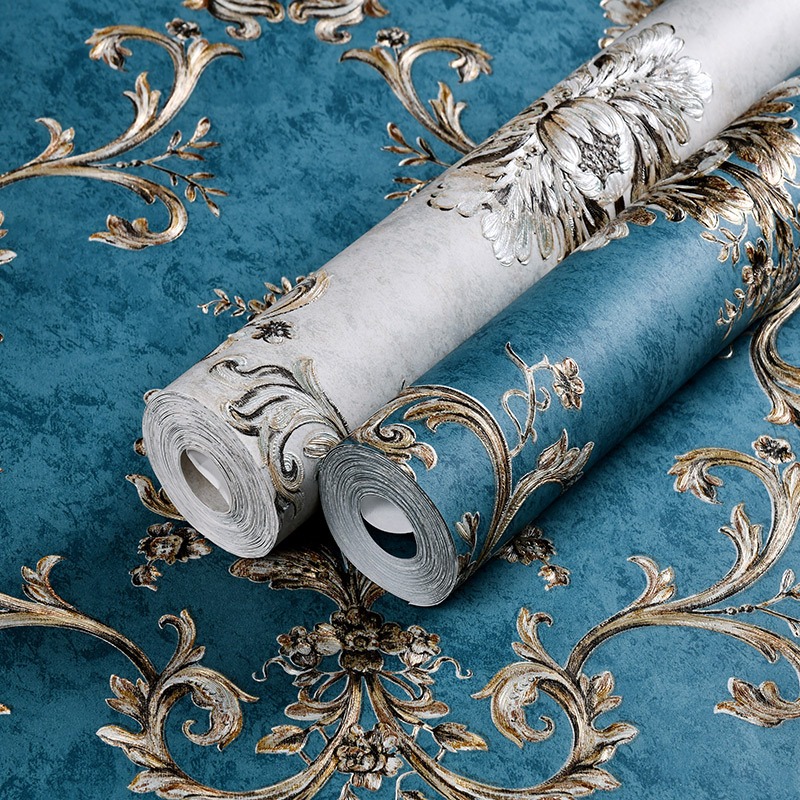 Wallpaper Moisture-proof 3D Embossed C Living Room Bedroom Decor Self ...
