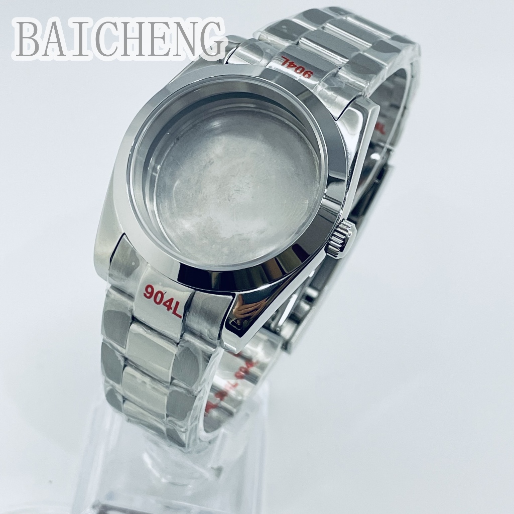 BAICHENG 36mm40mm Silver Stainless Steel Watch Case Waterproof Sapphire Crysta Fit NH34 NH35 NH36 PT5000 ETA 2824 Movement Shopee Singapore