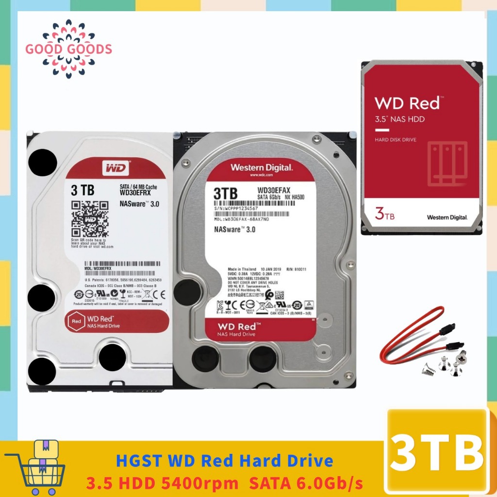内蔵型ハードディスクドライブ Western Digital RED WD30EFRX 3TB 5400rpm Amazon.com: Western Digital 3TB WD Red Plus NAS Internal