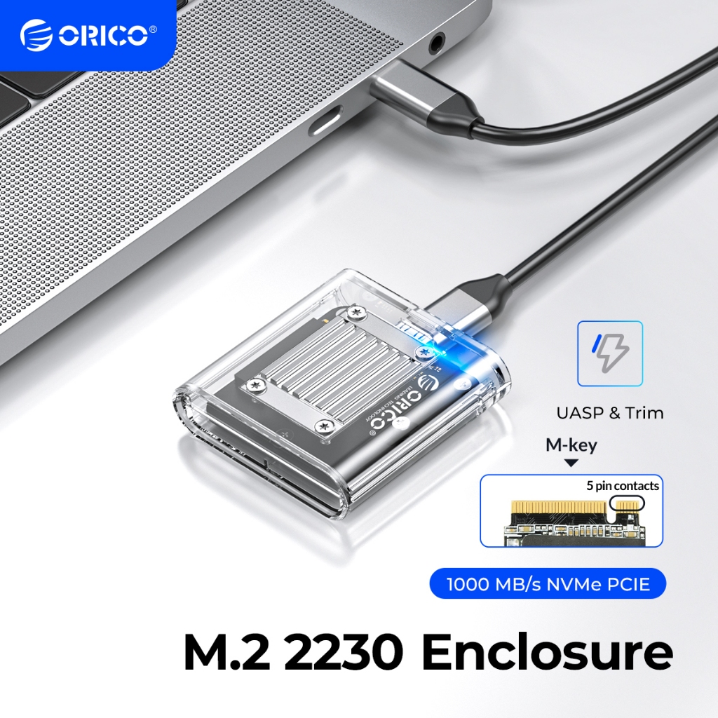 Qusedwey Enclosure NVME 2230 Con Ventola – USB 3.2 Gen2 10Gbps Per SSD, Perfetto Per IPhone E Laptop!