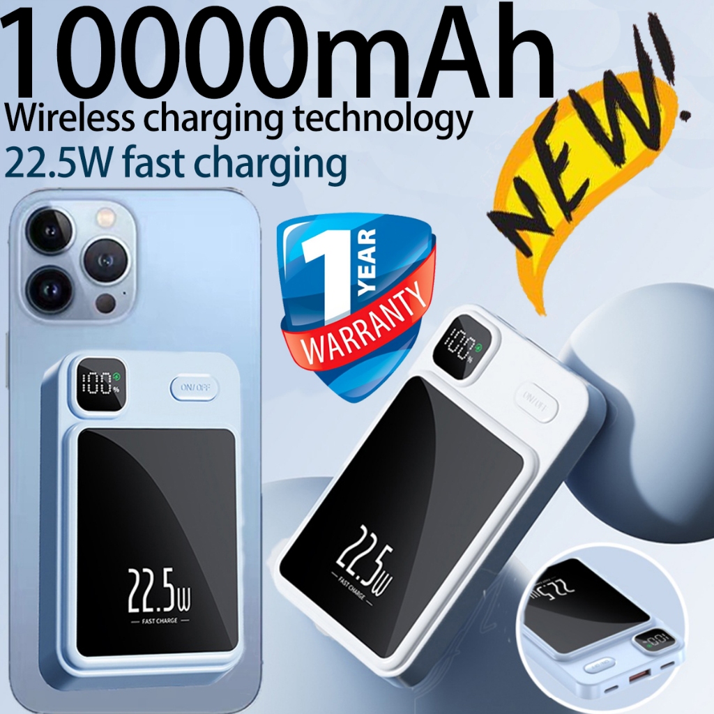 Portablemini power bank fast charging 10000mAh battery wireless power ...