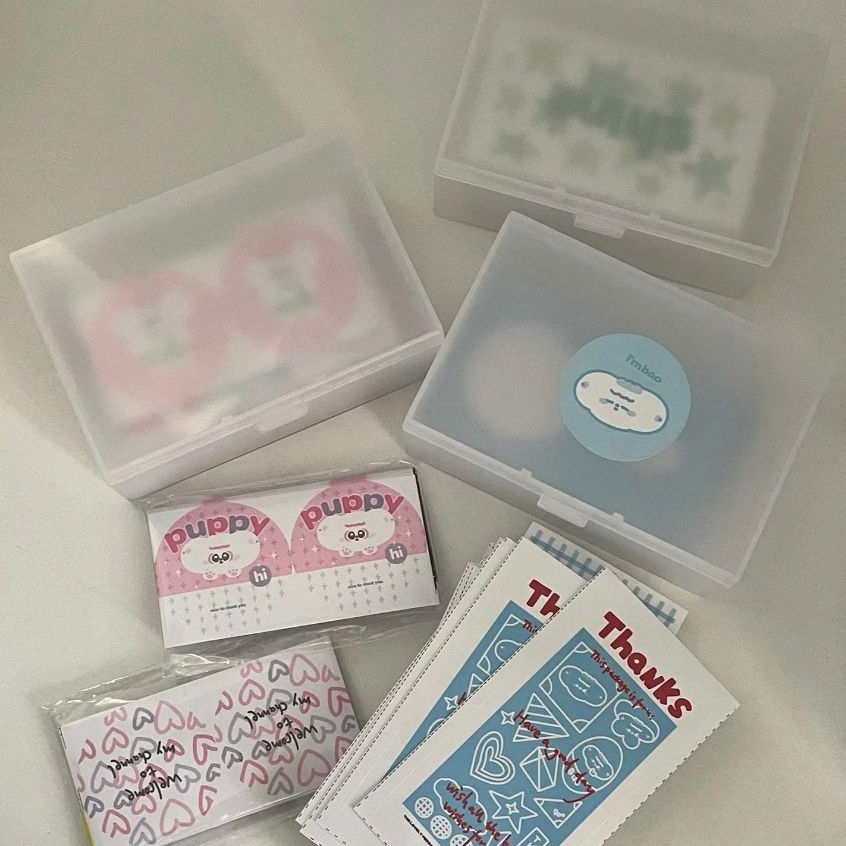Ohaya 丨 A014 ins Style Transparent Desktop Storage Box Small Card Anti ...