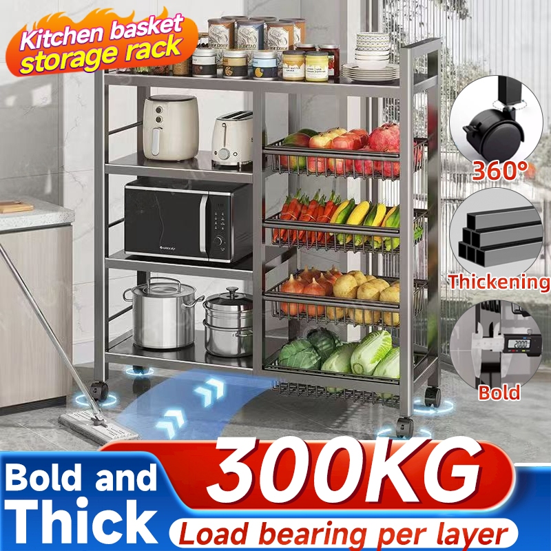 🔥SG Local Seller🔥Upgrade 5Layer-120cm Kitchen Cabinet Kitchen Orginser ...