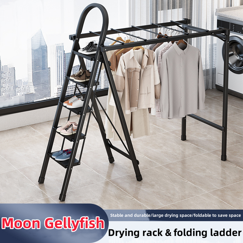 【SG Seller】 Ladder Multifunctional Foldable Clothes Drying Rack with ...