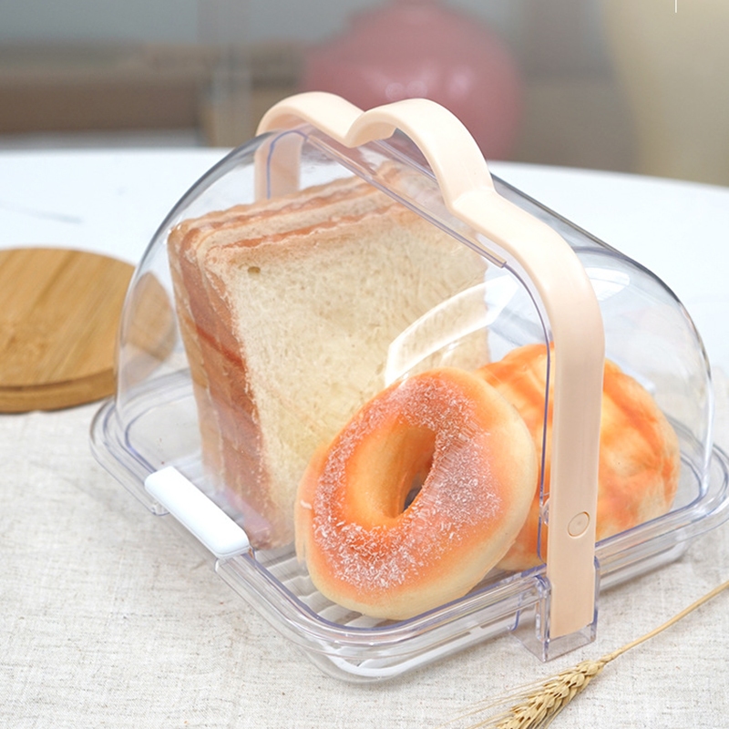 【SHIP FROM SG】1 PCS Toast Storage Box Portable Plastic Loaf Bread Box ...