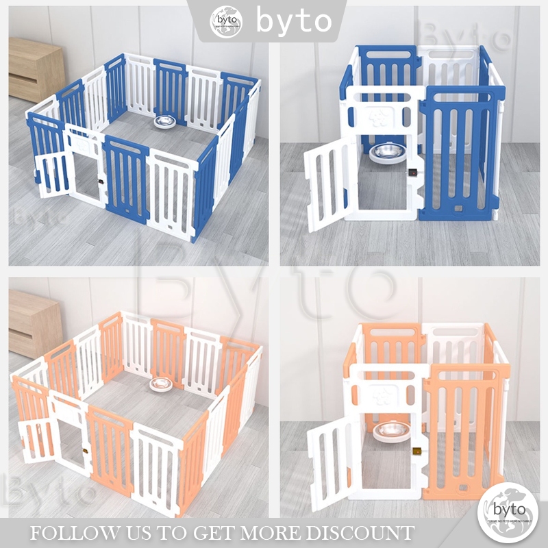 Byto Indoor DIY Dog Fence Free Combination Small Pet Plastic ...