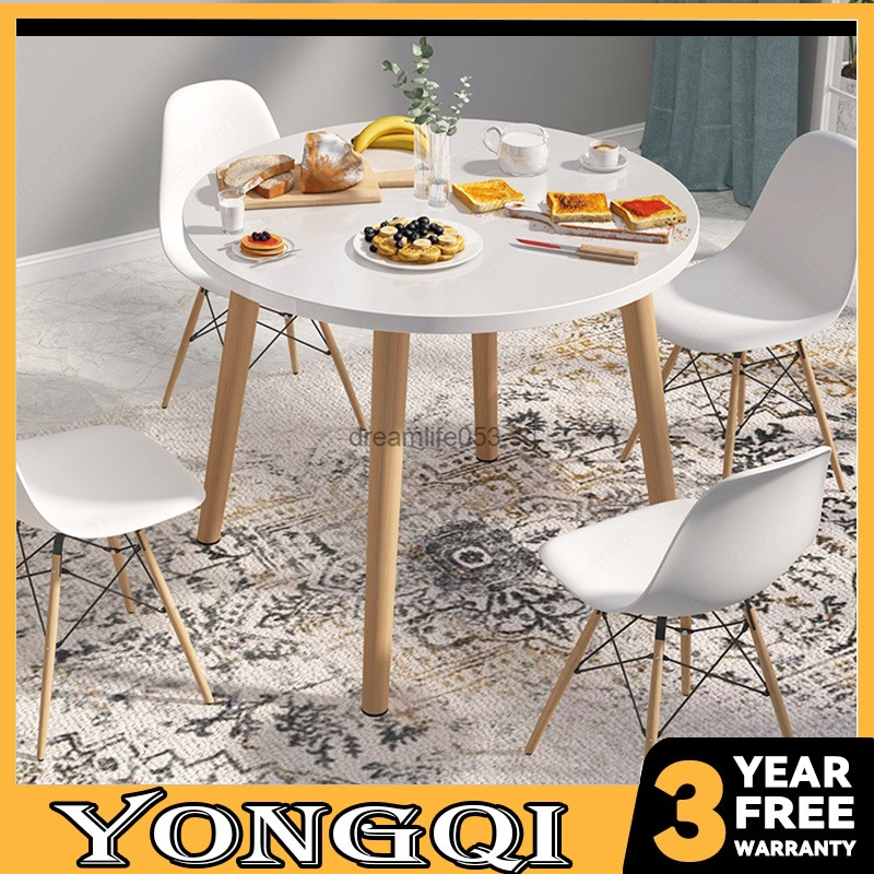 Nordic dining table small apartment modern simple small table solid ...
