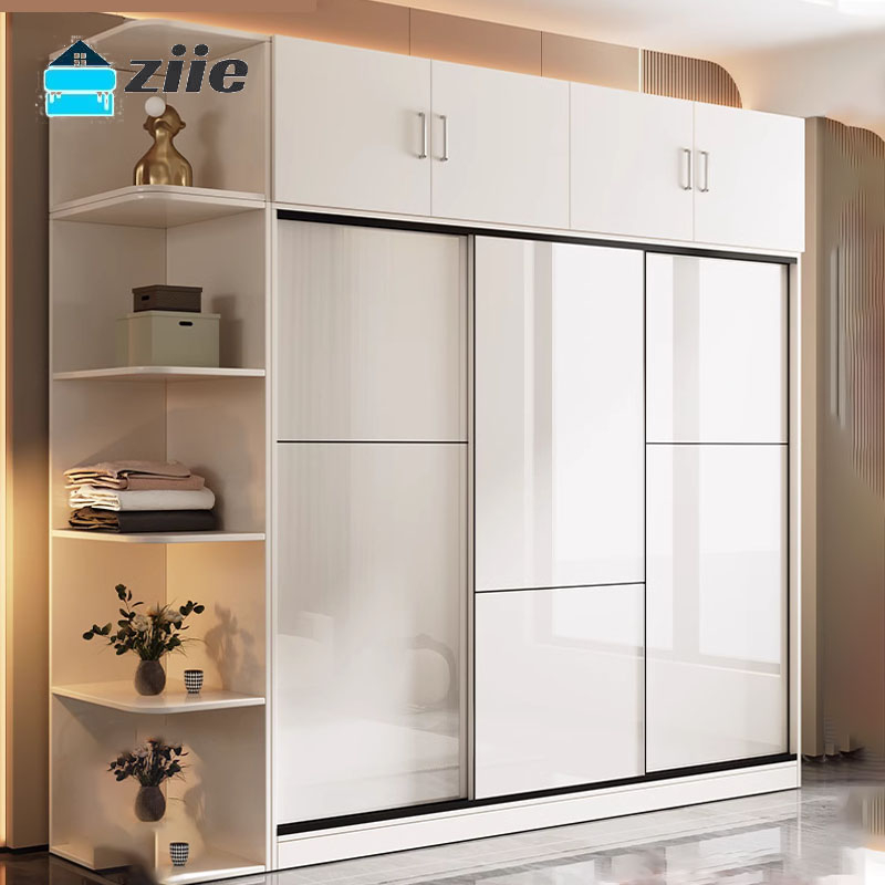 CRR RHYY Sliding Door Bedroom Family Wardrobe Rental Room Modern Solid ...