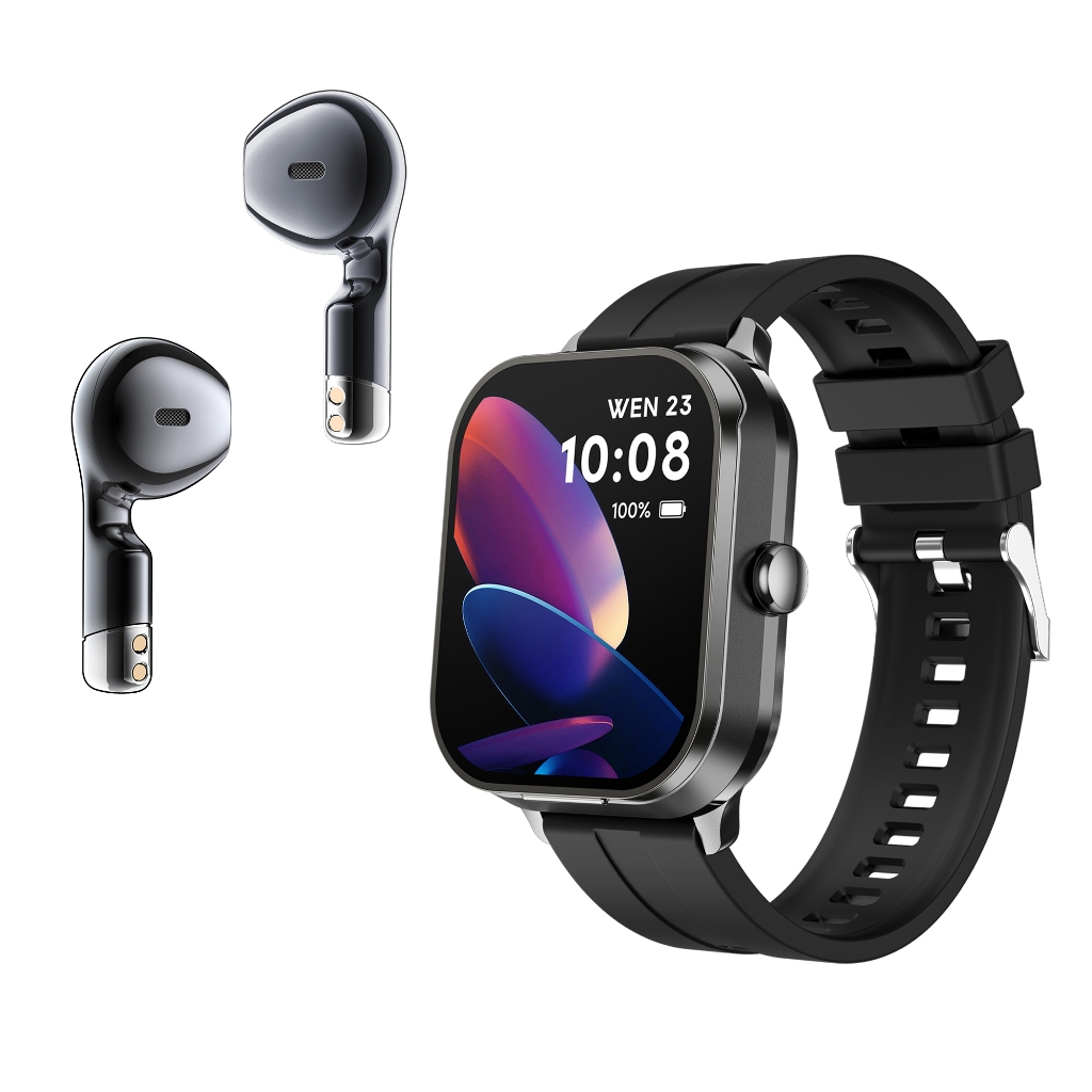 New D8 PRO NFC Smart Watch Men Women 2 in 1 Wireless Bluetooth Headphone Connection Mobile Fitness Sports Smart Watch Shopee Singapore