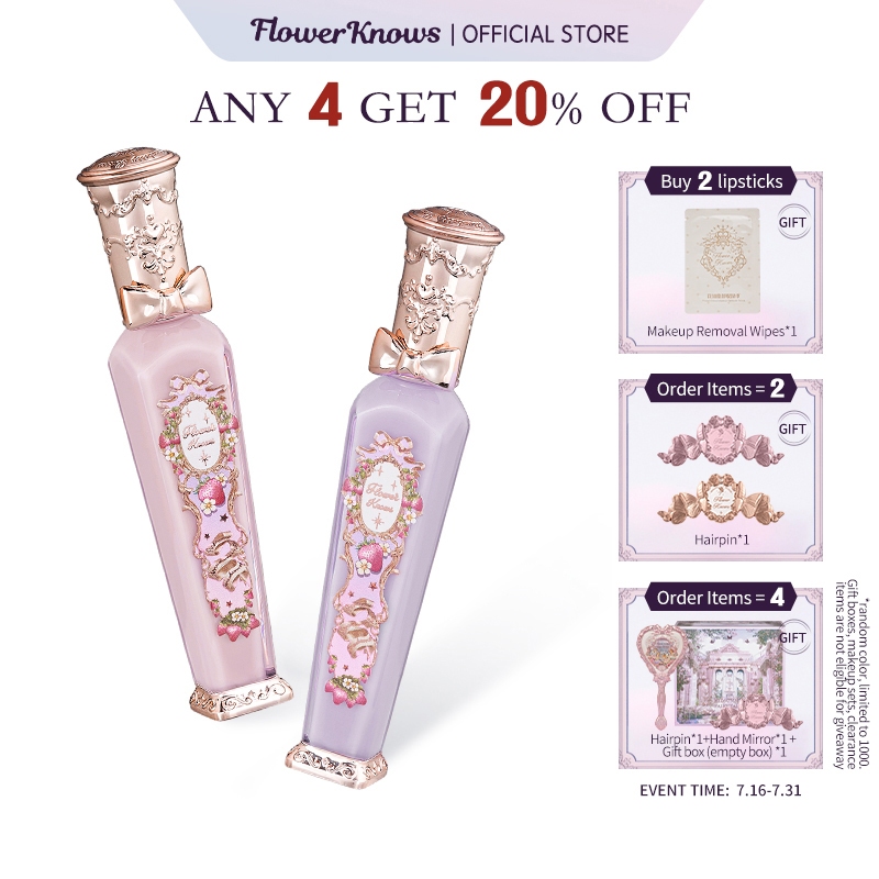 Flower Knows Strawberry Rococo Series Glowy Lipgloss Long Lasting 3.5 ...