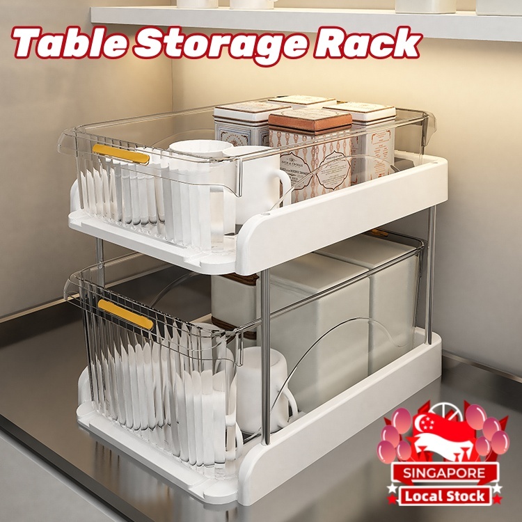 [SG STOCK]Drawer-Type Storage Rack Dining Table Multifunctional Coffee ...