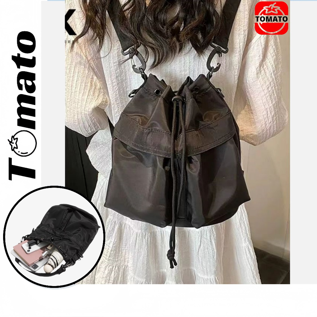 【SG Local】Ladies Fashion Mini Bucket Bag Korean Style Simple Strap ...