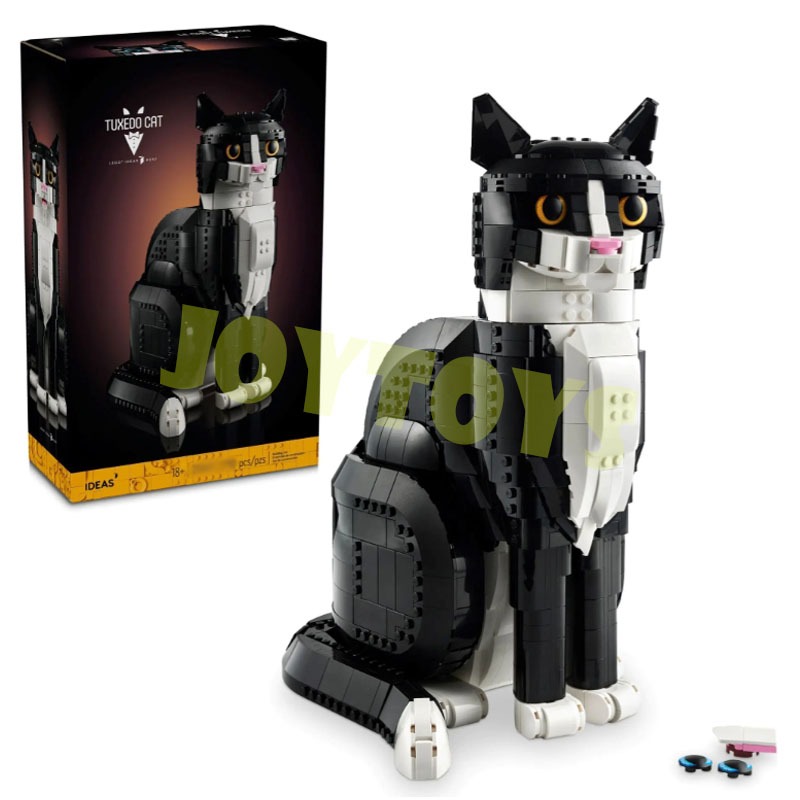 Compatible with LEGO Creator 21349 Tuxedo Cat brick building ornaments children s educational toys adult boys and girls gifts