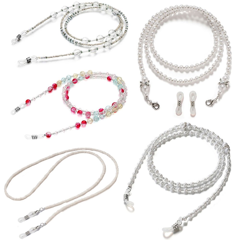 Glasses Strap Clear Beaded Sunglasses Chain Lanyard Spectacle Rope ...