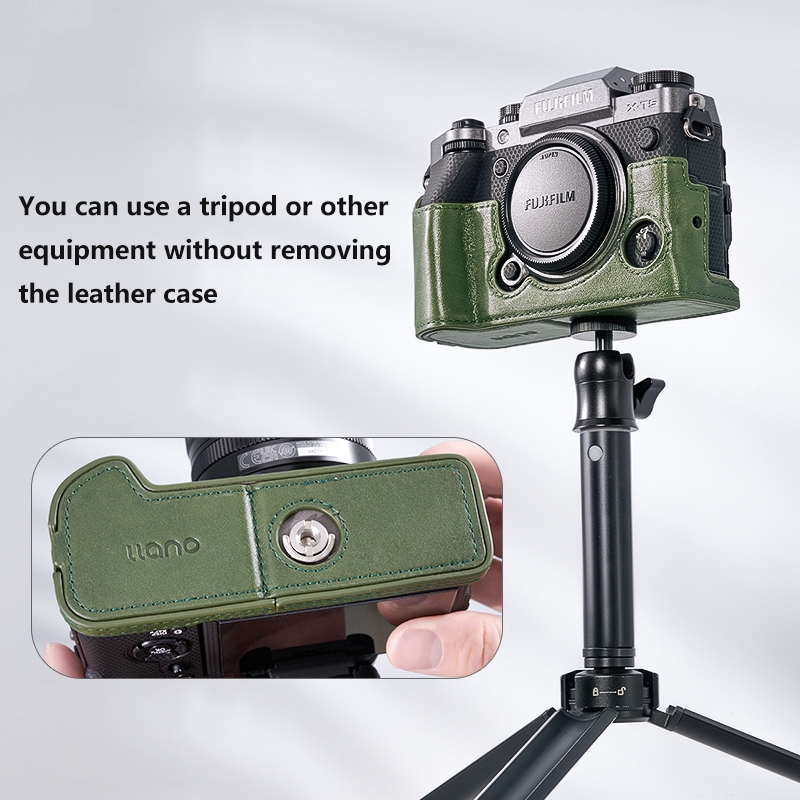 Rieibi Fuji XT5 Case - Kwaliteit Echte Lederen Half-Case voor Digitale
