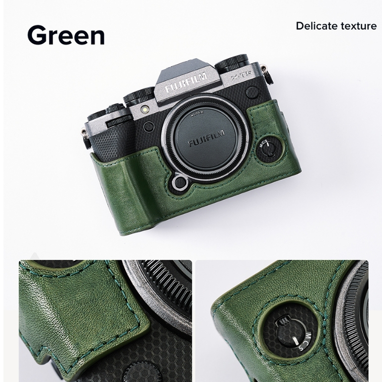 Rieibi Fuji XT5 Kwaliteit PU Lederen Half Case - Body Beschermende Grip