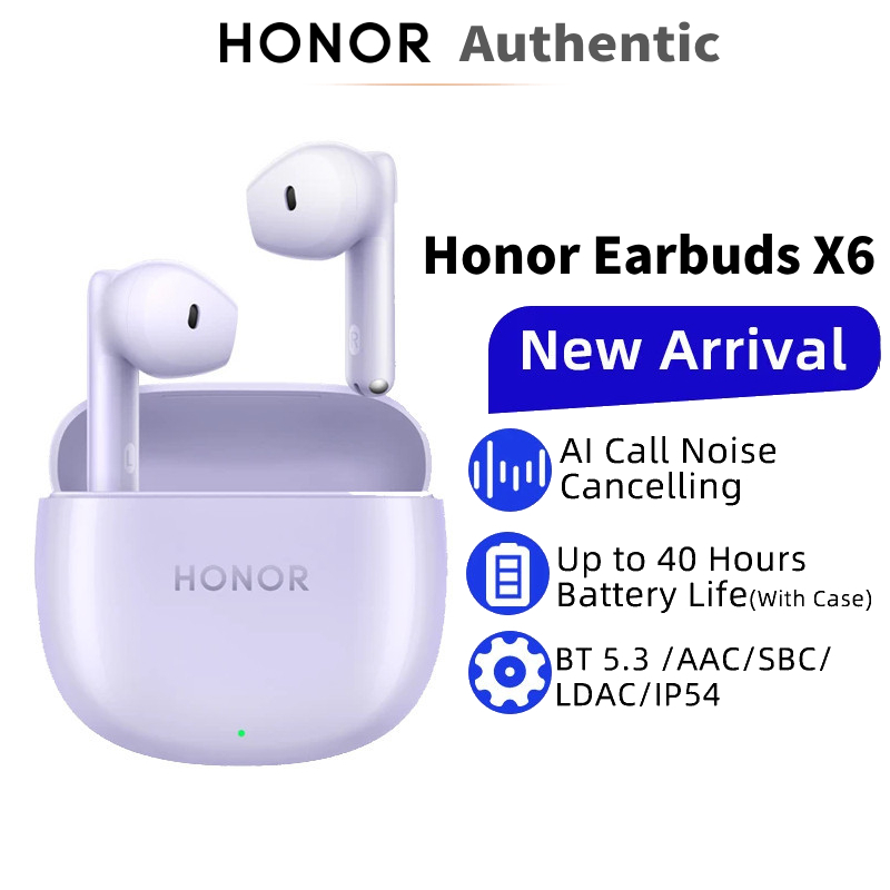 Honor Earbuds X6 Call Noise Cancelling TWS Earphone Bluetooth 5.3 True ...