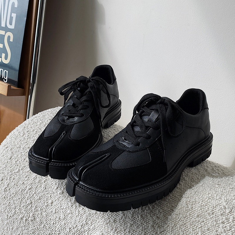 Tabi shoes for men's and women's leather casual sports shoes lace
