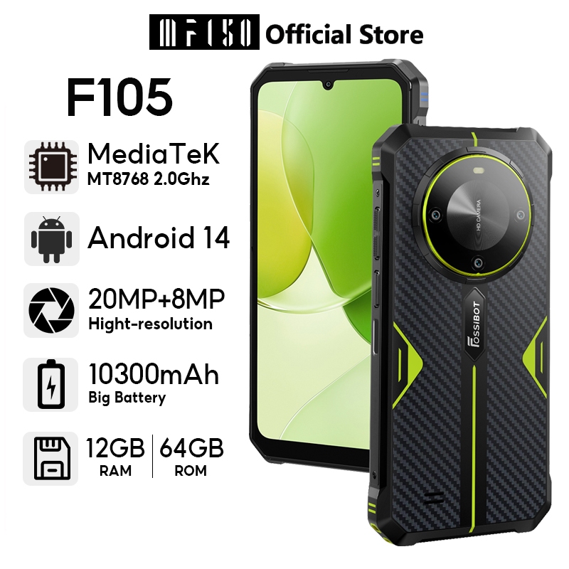 FOSSIBOT F105 Android 14 Mobiles 10300mAh 12GB+64GB 6.745” HD+