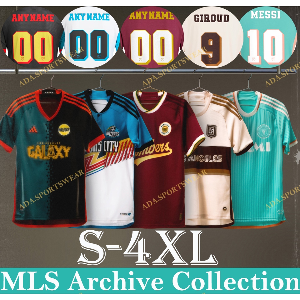 Fans S 4XL 24 25 MLS Archive Collection Inter Miami Third LA Galaxy Los Angeles FC Portland Timbers Third Soccer Jersey Sports Men Version Shopee Singapore