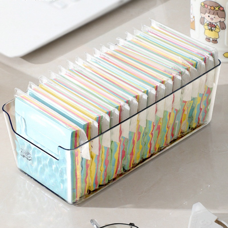 Ins Note Storage Box Desktop Rectangular Acrylic Storage Box ...