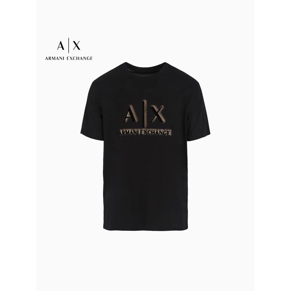 Armani Exchange Armani 2024 Summer New Men s Cotton Short sleeved Printed Minimalist T shirt Shopee Singapore