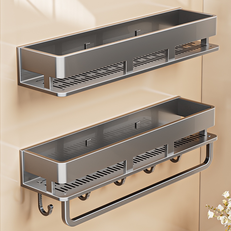 [SG Seller] LooToo Detachable Rack Wood Holder Bathroom Shampoo Shelves ...